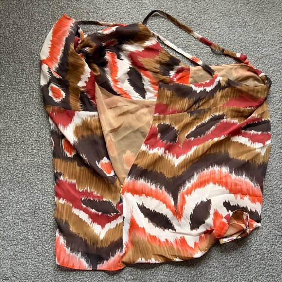 Lane Bryant Women’s Cami Tie Front Multi Color Spaghetti Strap Top | Sz 16 - Picture 11 of 13